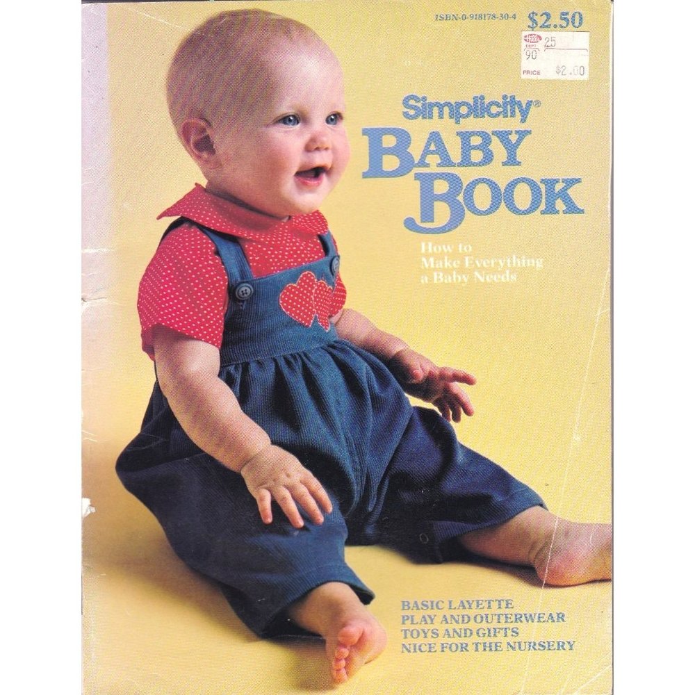 Vintage Simplicity Baby Book 1982 Pattern Booklet for Handmade Layette, Clothing
